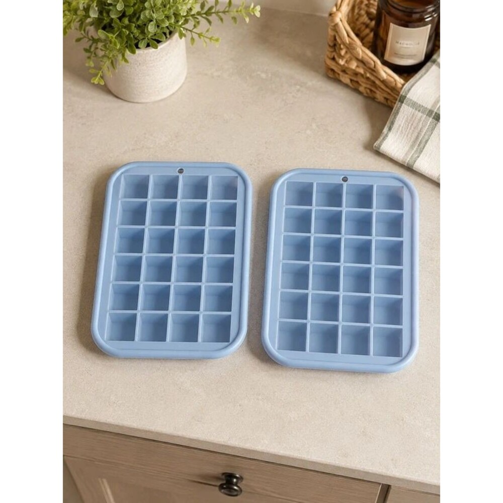 Blue Silicone Ice Cube Trays